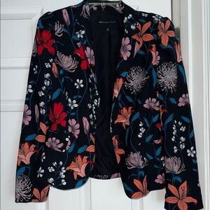 Who What Wear Floral Blazer - Black, Red, Blue, Orange